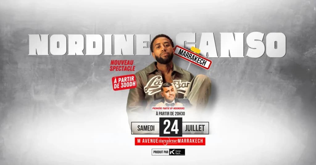 Nordine Ganso en showcase à Marrakech le 24 juillet