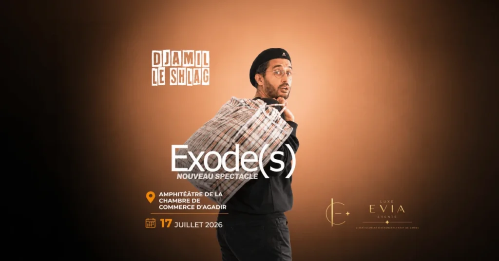 Djamil le Shlag joue « Exode(s) » pour la première fois à Agadir